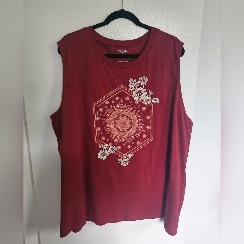 Heritage Red Sleeveless Women's Top